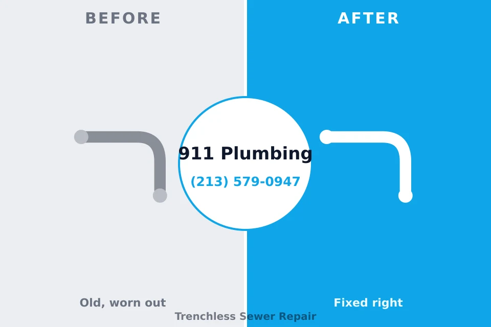 Before and after: plumbing repair Mills, WY